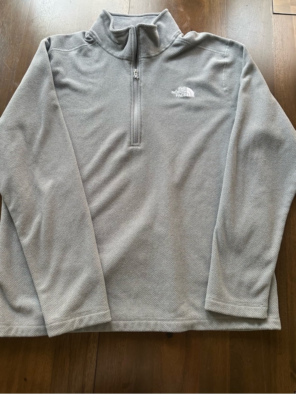 The North Face Light Gray Fleece Quarter-Zip Pullover